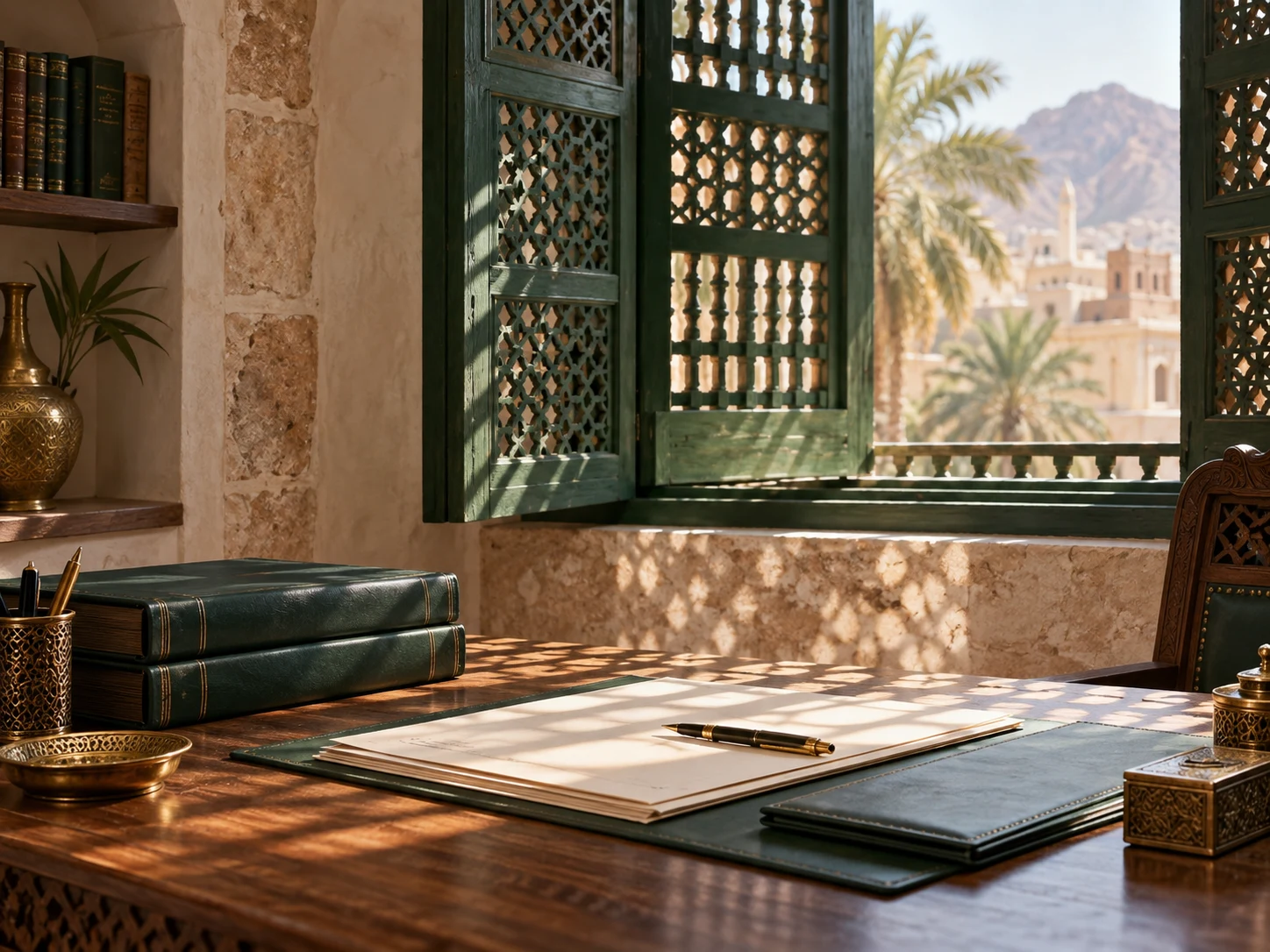 مكتب قانوني بتكوين مستلهم من الحرف والعمارة الحجازية